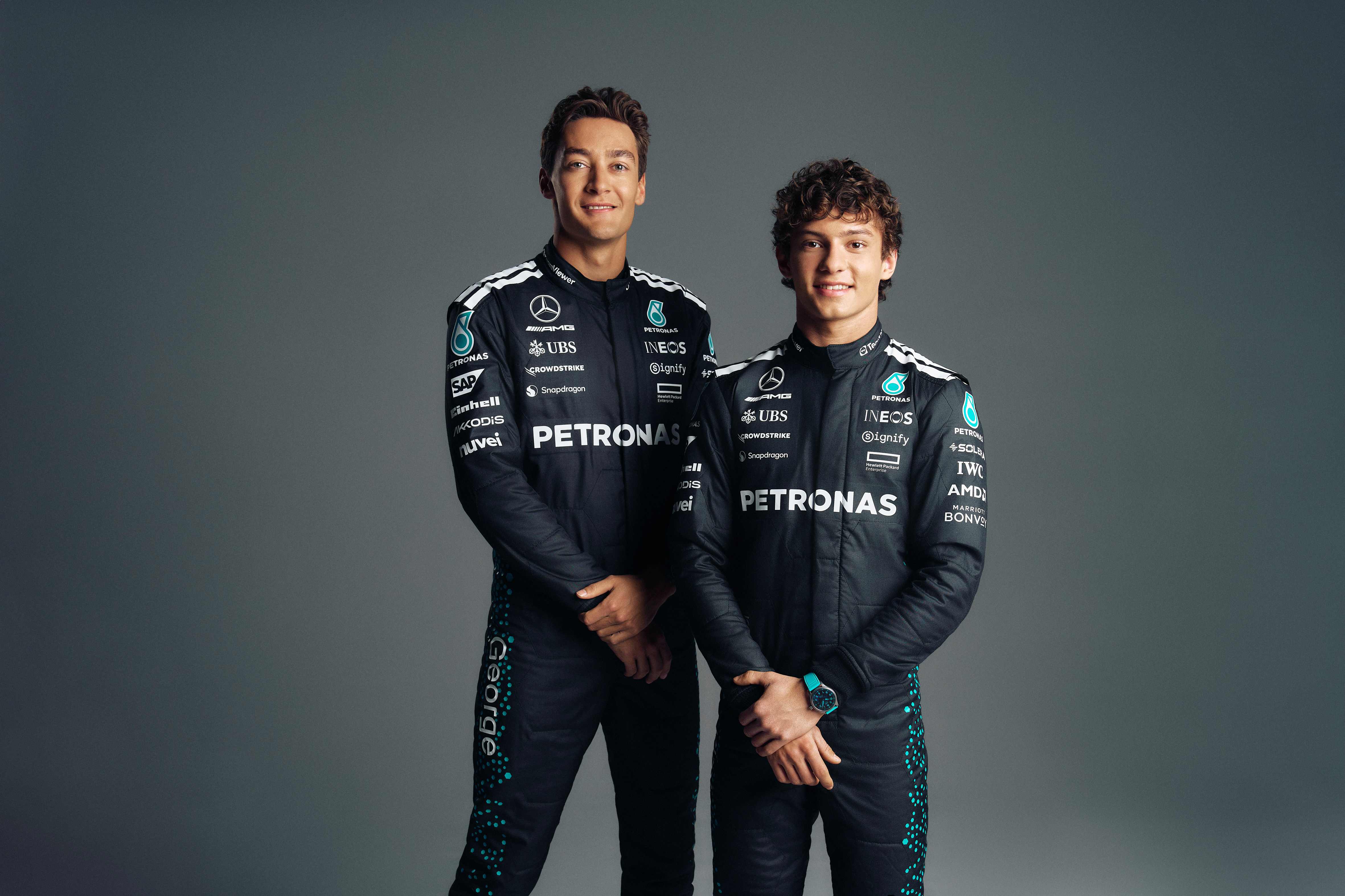 Kimi Antonelli and George Russel