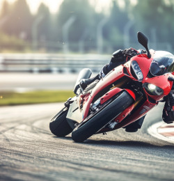 Motorbike Rider on Circuit